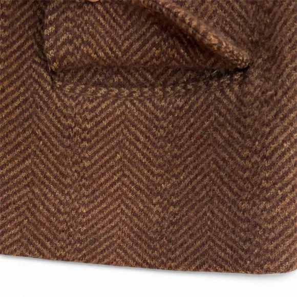Ralph Lauren Black Label 96% Cashmere Herringbone Blazer Size XL Brown